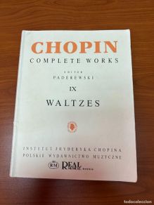 Musical scores: Chopin Waltzes Paderewski IX